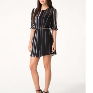 Bebe black and white shirt dress